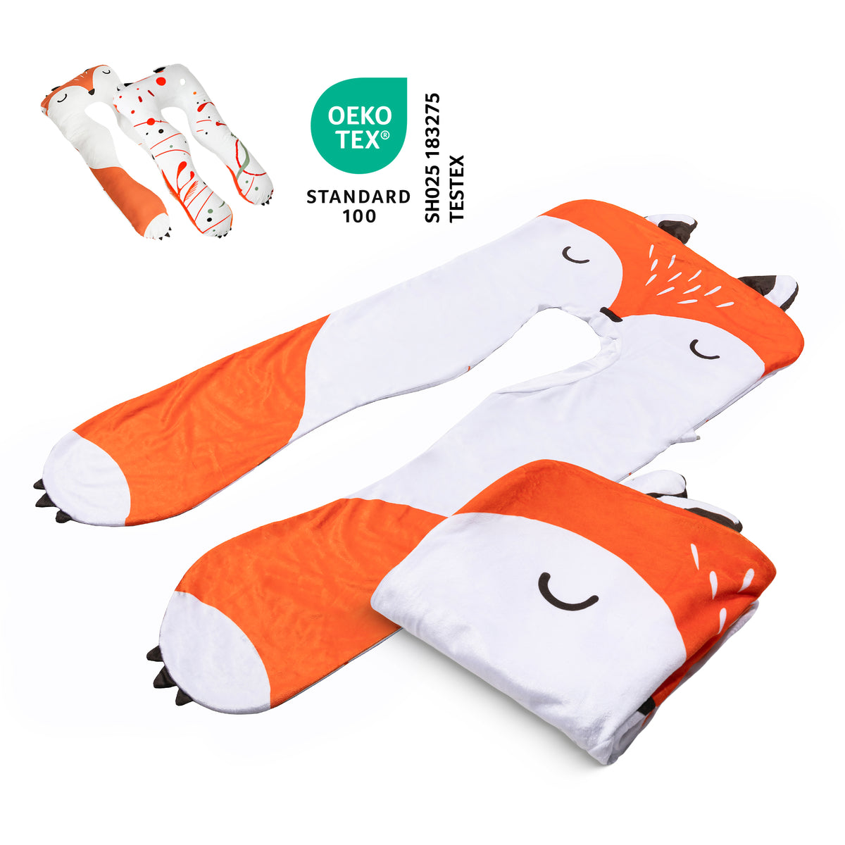 Ersatzbezug für Kinderkissen - Mikroplüsch (Fuchs)