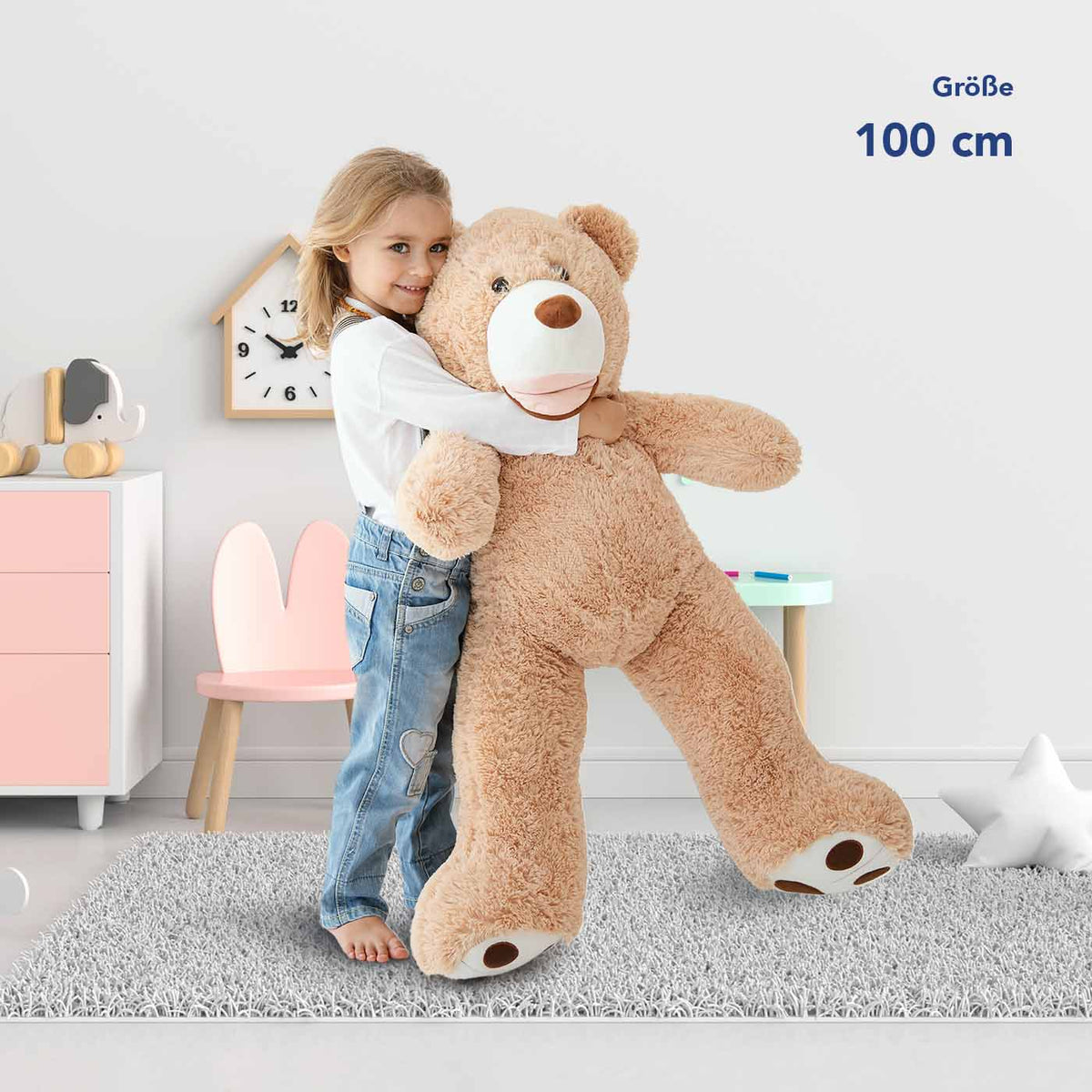 Ours en peluche géant - Enorme peluche douce et câline - KomfortKissen.de
